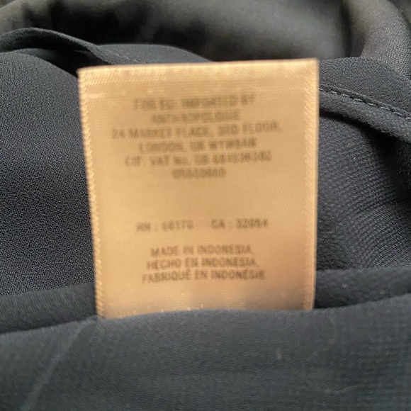 Anthropologie Maeve Ingrid velvet tunic short dress navy blue small petite - Picture 8 of 8